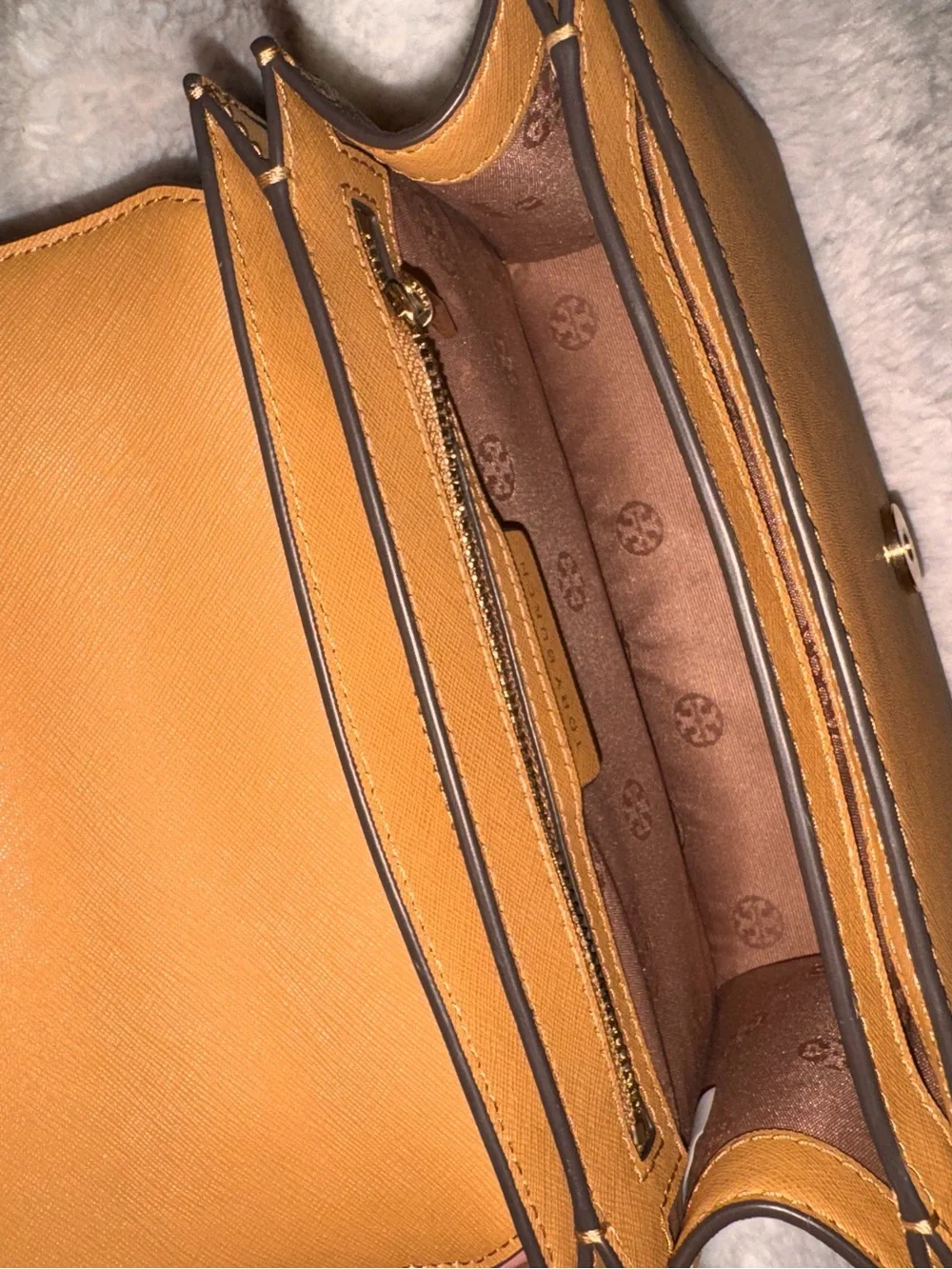 Tory Burch Tan Leather Chain Crossbody